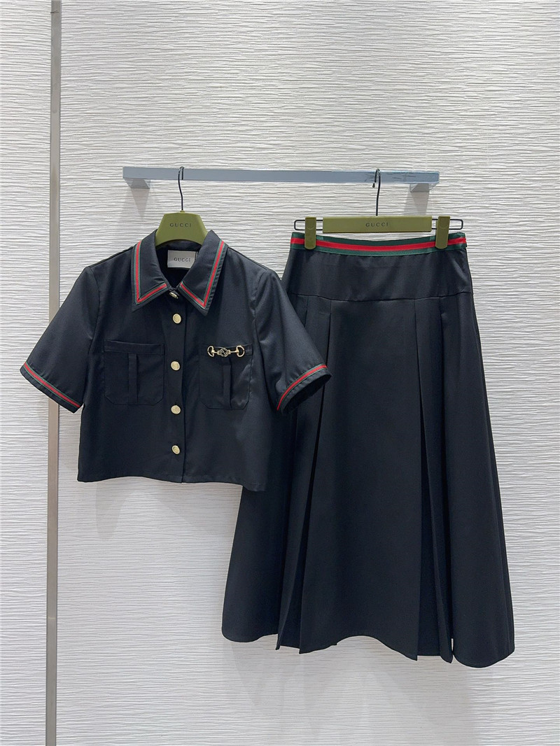 Gvc*1 preppy shirt top + pleated skirt set replica clothes