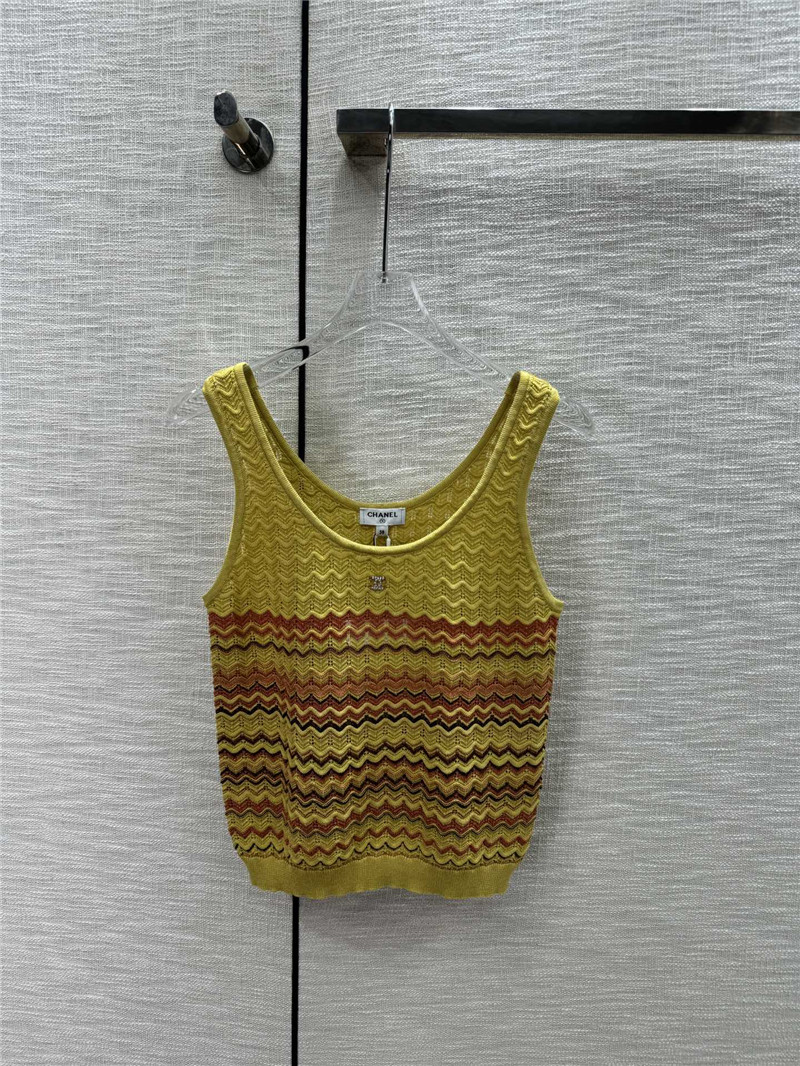 Ch**el wavy knitted vest replica designer clothes