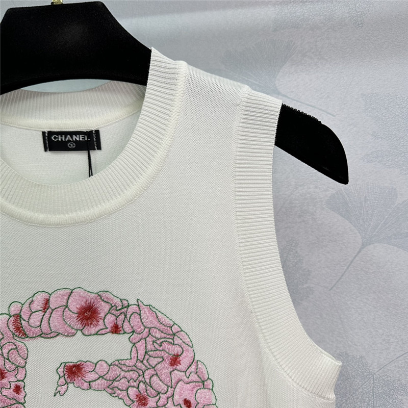 Ch**el camellia knitted top replica d&g clothing