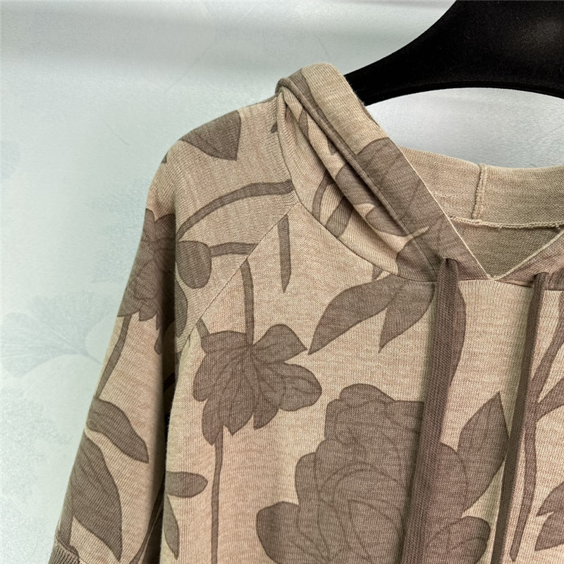 BC floral print hooded knit top cheap replica designer clothes