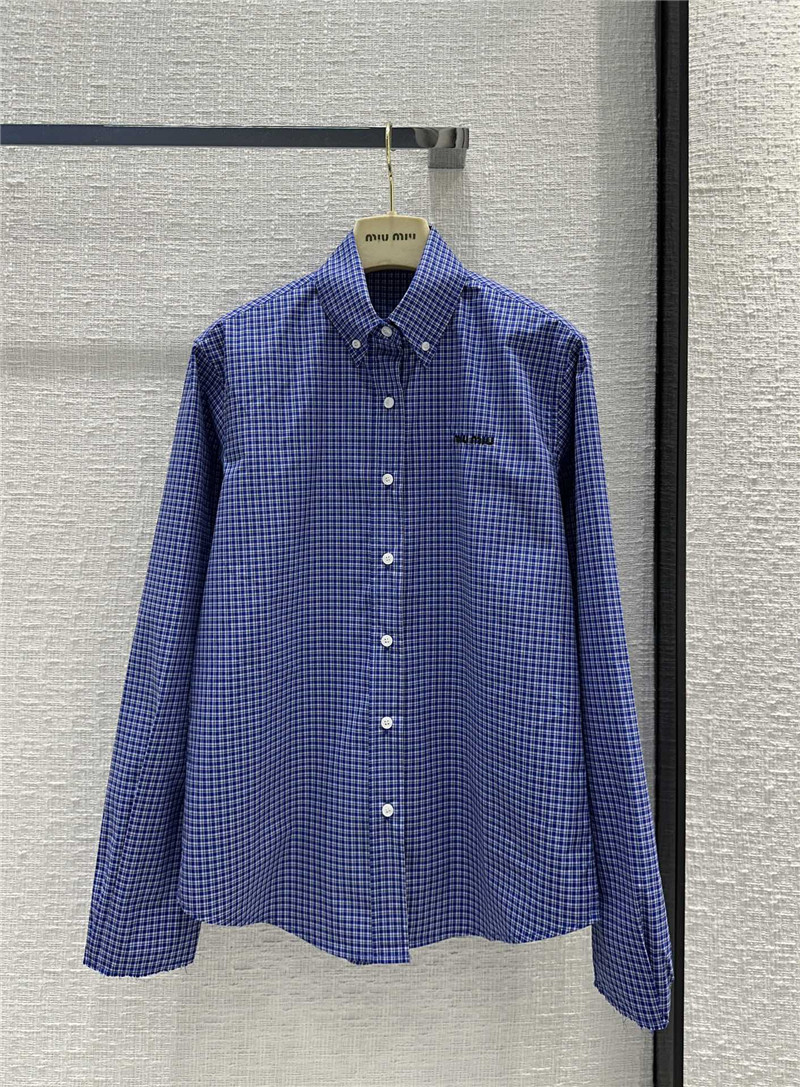 M1um1u plaid shirt cheap replica designer clothes