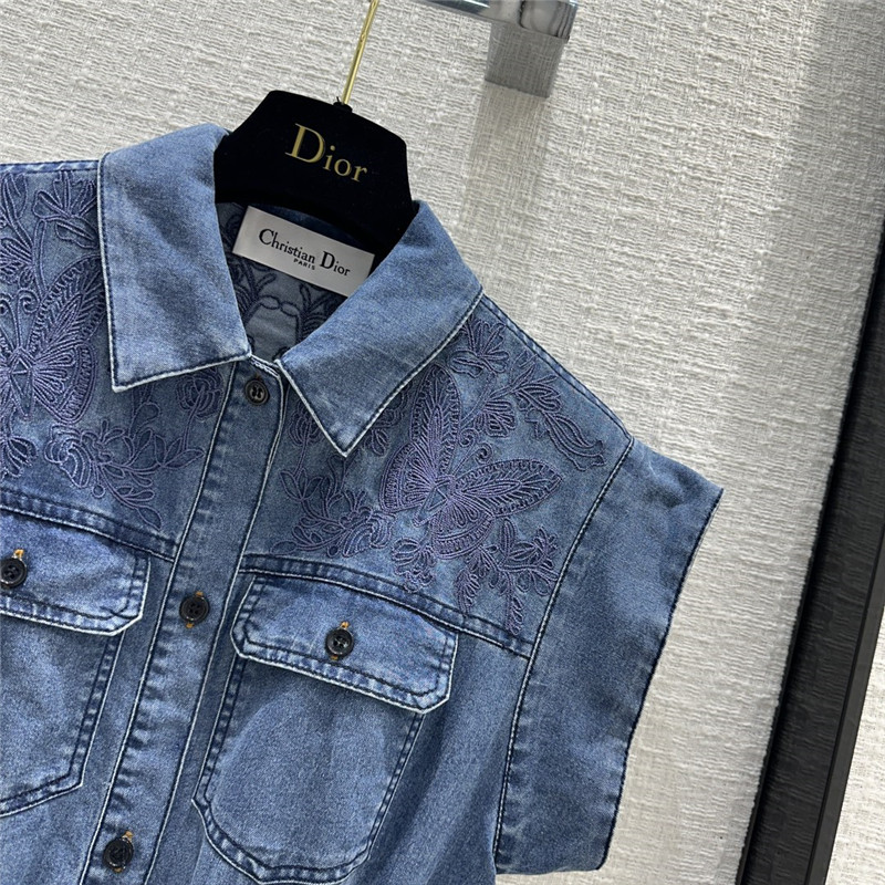D10r pleated denim skirt replica clothes