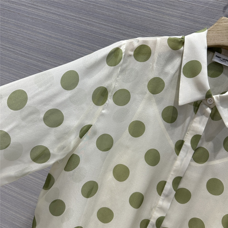 Y51 polka dot silk shirt cheap replica designer clothes