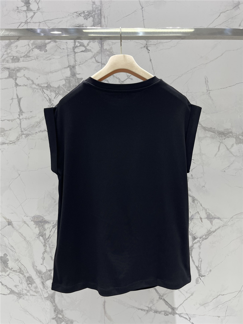 M1um1u embroidered pocket sleeveless top replicas clothes