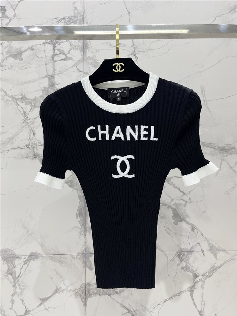 Ch**el new knitted short sleeve replica d&g clothing