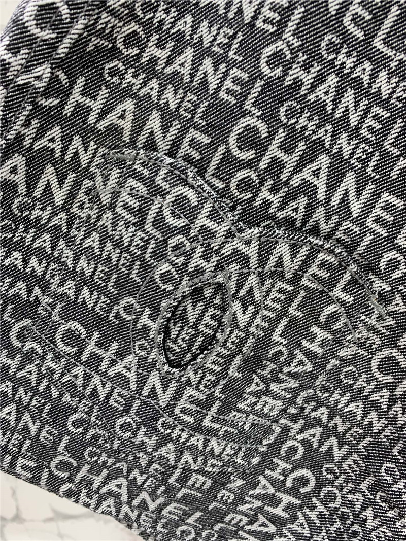 Ch**el full logo jacquard denim shorts replica clothes