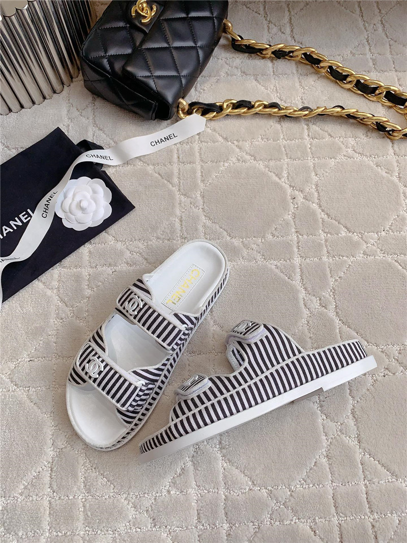 Ch**el white gray dad slides