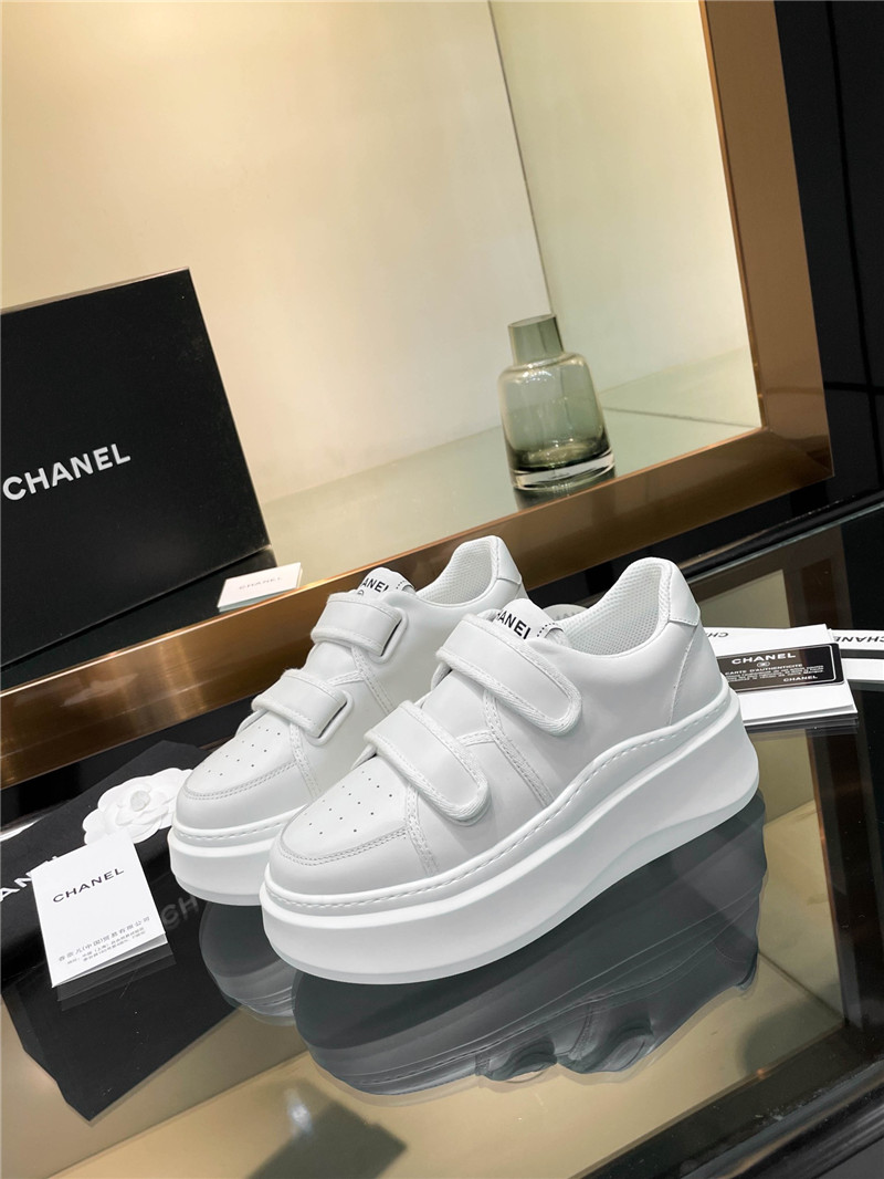 Ch**el velcro platform sneakers for women