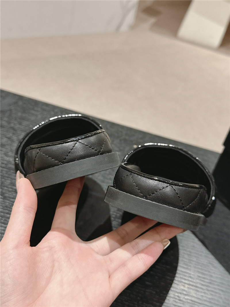 Ch**el lambskin quilted textured mules sandals