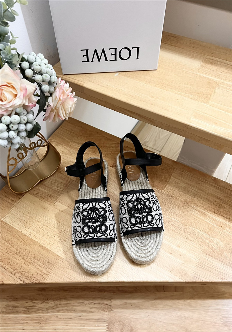 L0ew* anagram canvas espadrille sandals