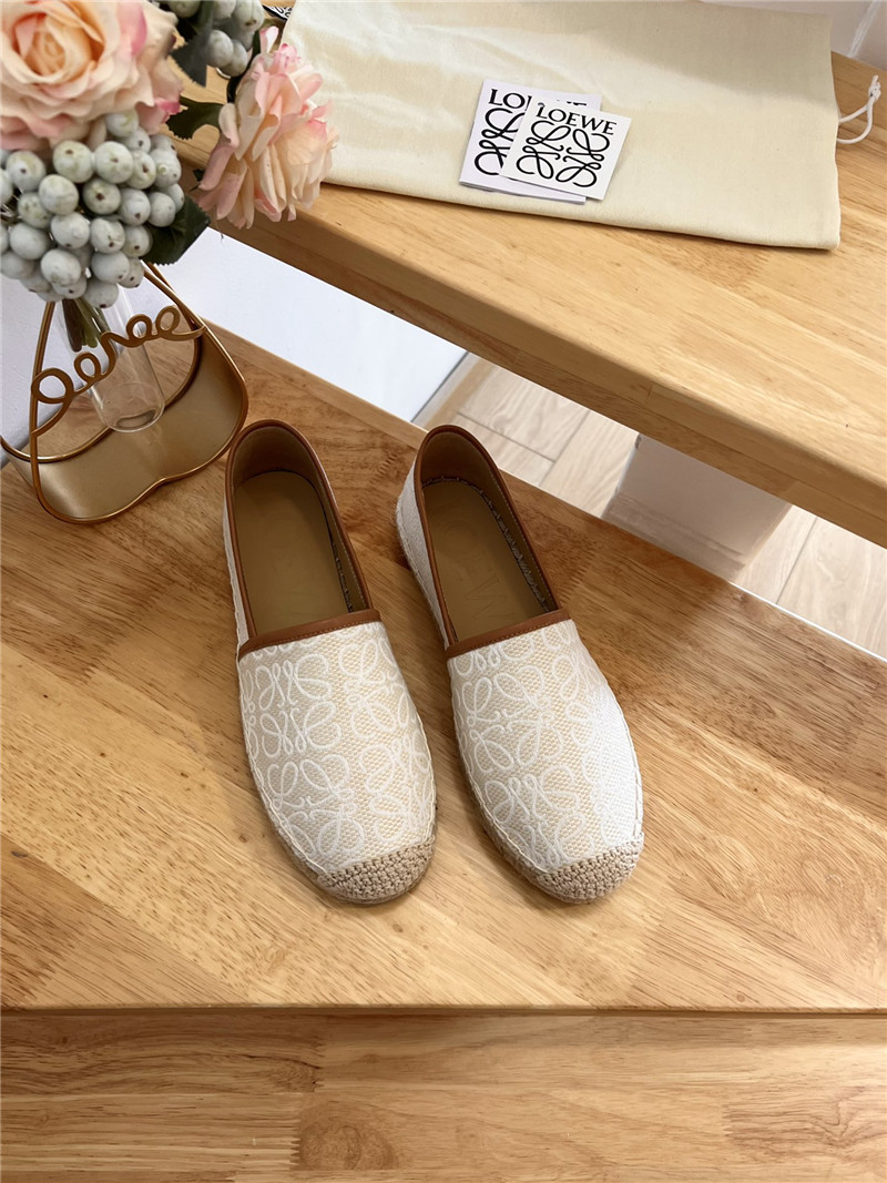L0ew* anagram espadrille flat beige