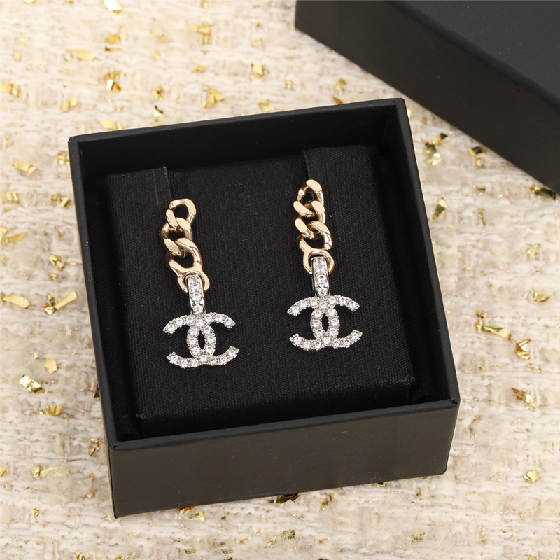 Ch**el double c earrings
