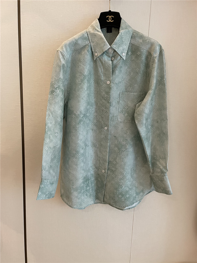 l0vis Vvtt0n lv new jacquard silk shirt replica clothing