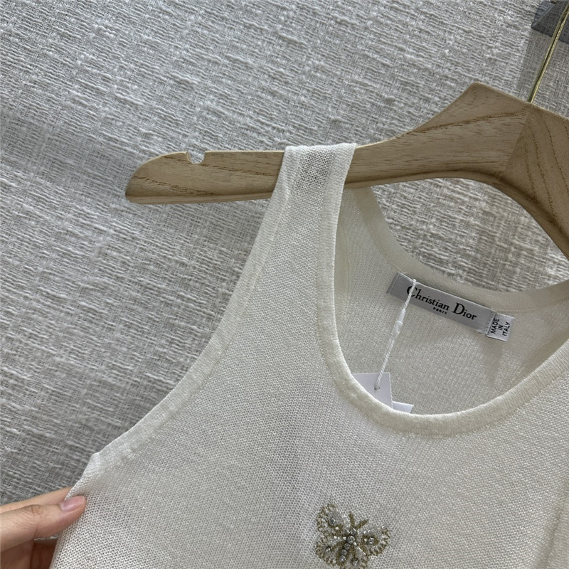 D10r slightly see-through knitted vest replica d&g clothing