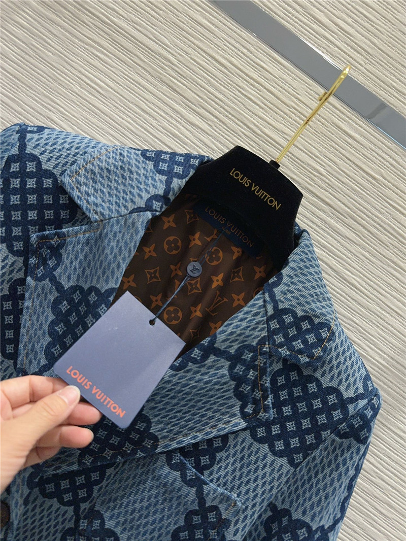 l0vis Vvtt0n lv washed denim blazer replica clothing