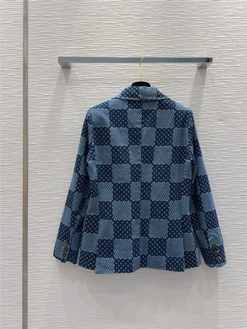 l0vis Vvtt0n lv washed denim blazer replica clothing