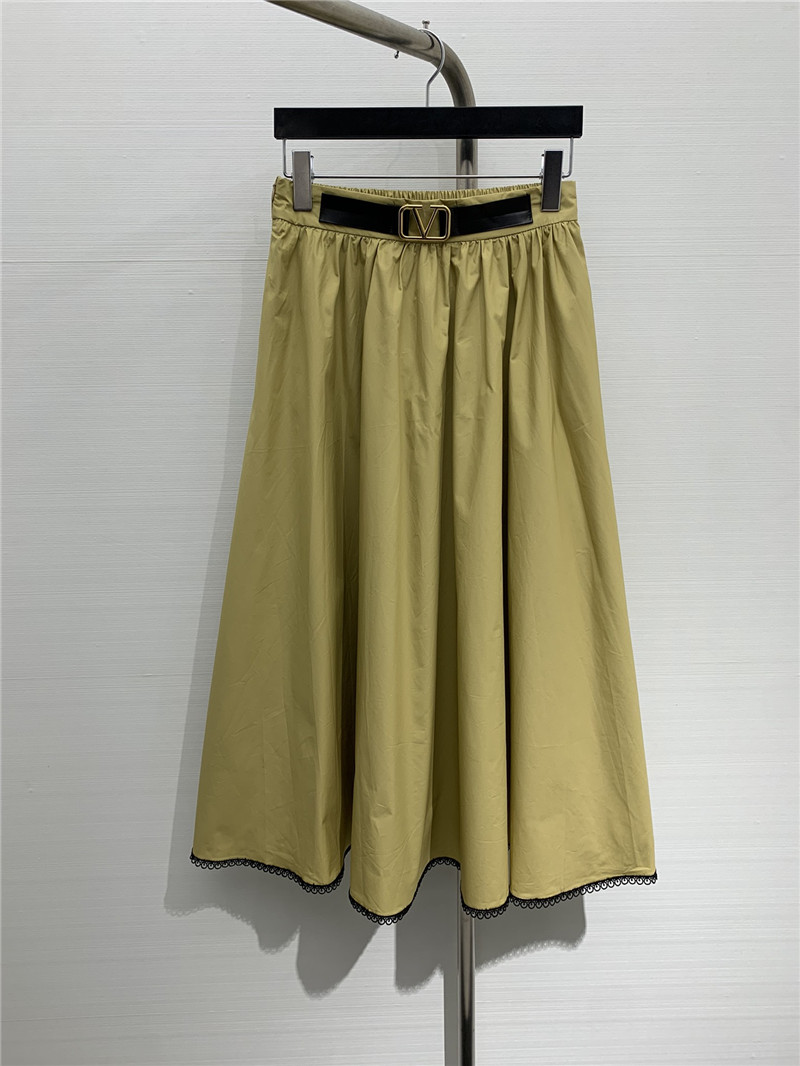 Va1e*ntin0 solid color long skirt replica designer clothing websites
