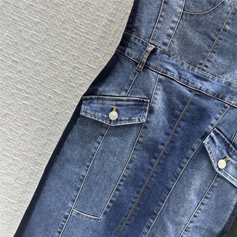 a1exa*der Mcqv*en strapless denim dress replicas clothes