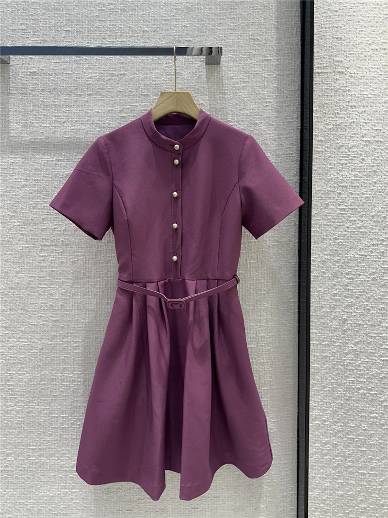 D10r purple short belted dress