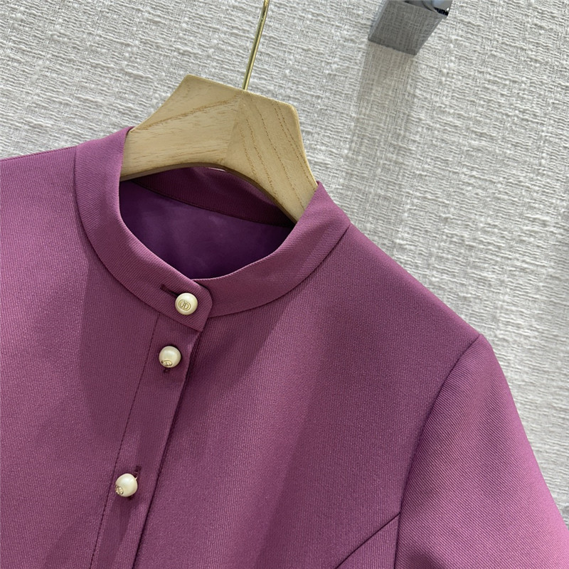 D10r purple short belted dress