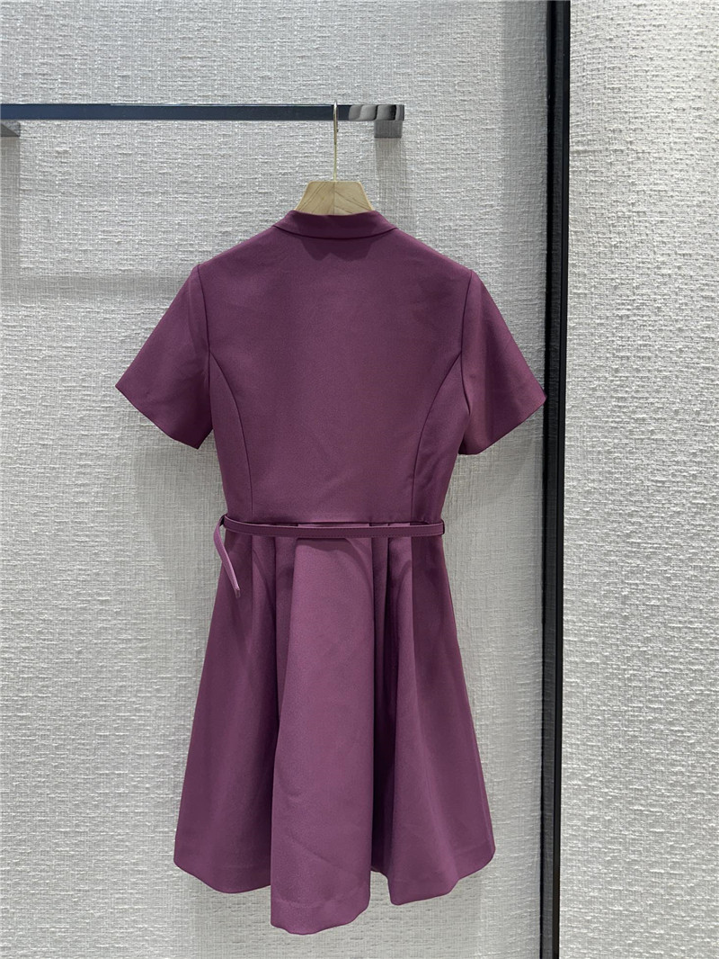 D10r purple short belted dress