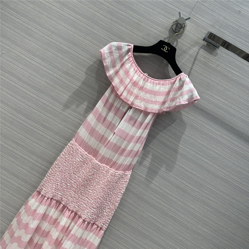 Ch**el striped knitted long skirt replica designer clothes