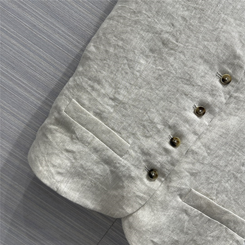 The R0w cotton and linen waistcoat suit replica designer clothes