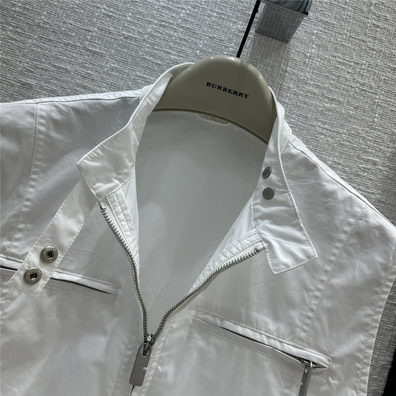 Bv*b*rry stand collar sleeveless shirt replica designer clothes