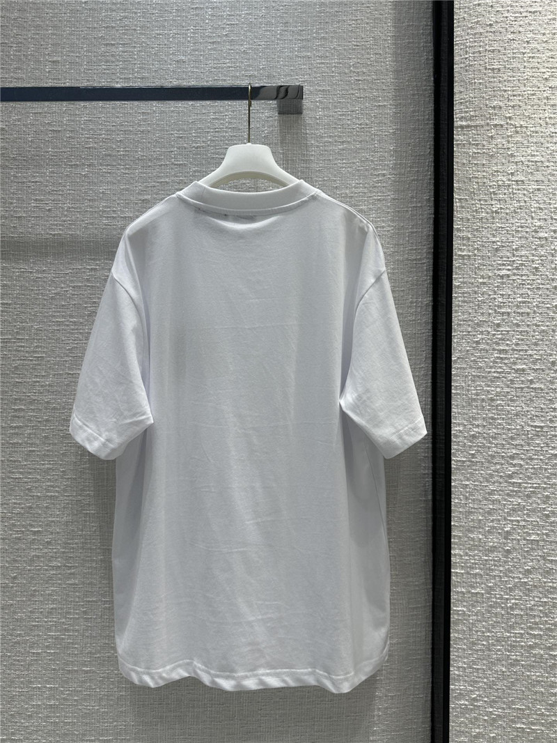 L0ew*! toothbrush embroidered large logo t-shirt replica clothes