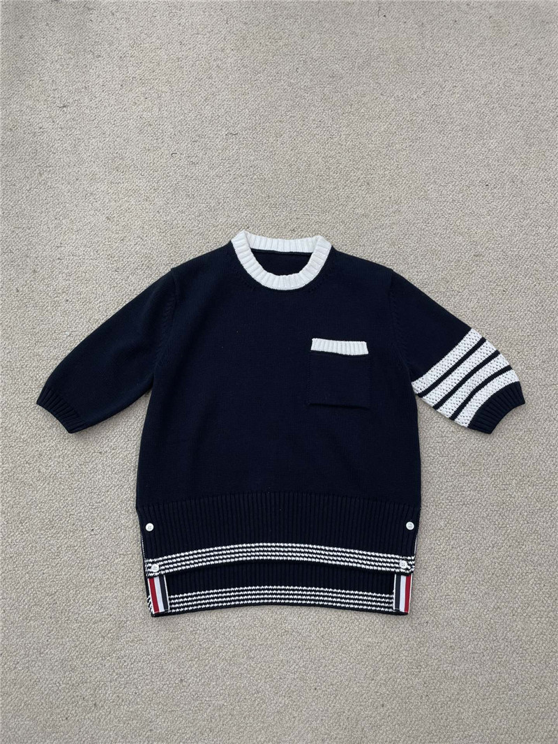 Thombrowne knitted crew neck pullover replica d&g clothing