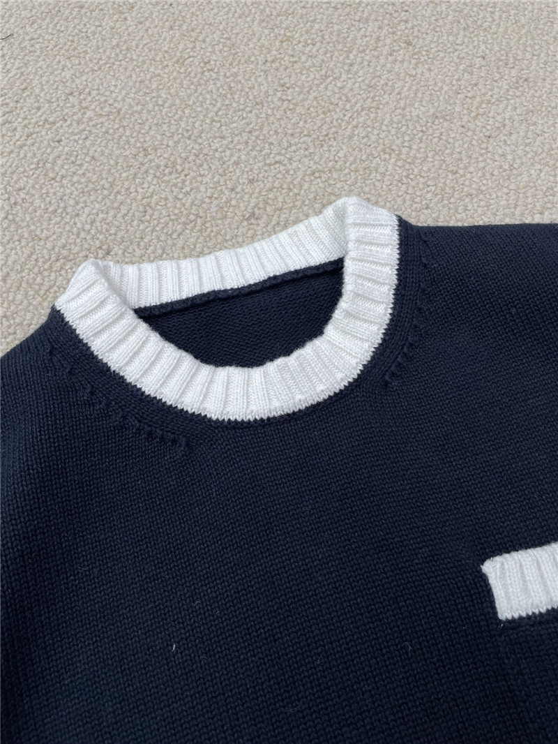 Thombrowne knitted crew neck pullover replica d&g clothing