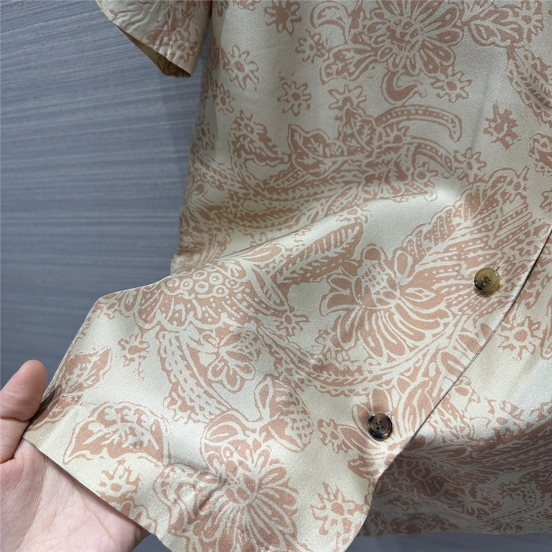L0r0 P1ana mulberry silk short-sleeved shirt replica d&g clothing