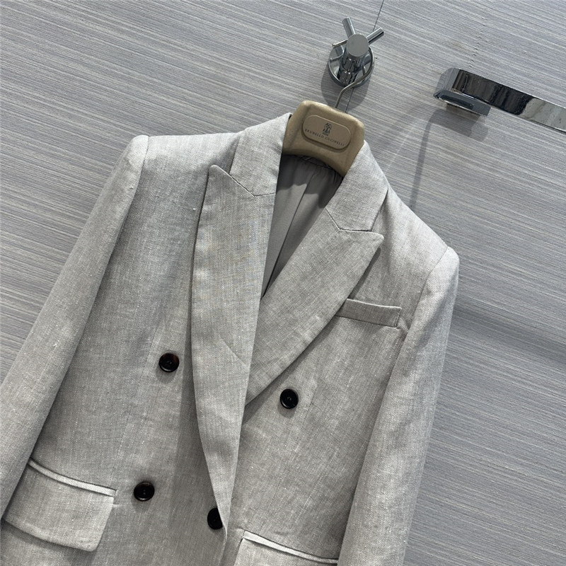 BC herringbone cotton and linen blazer replica clothing