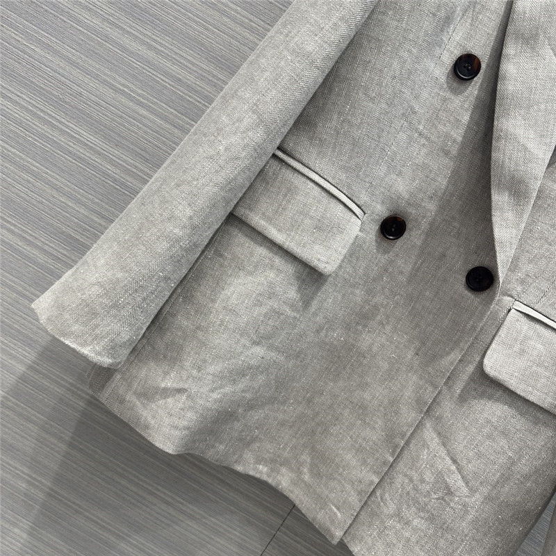 BC herringbone cotton and linen blazer replica clothing