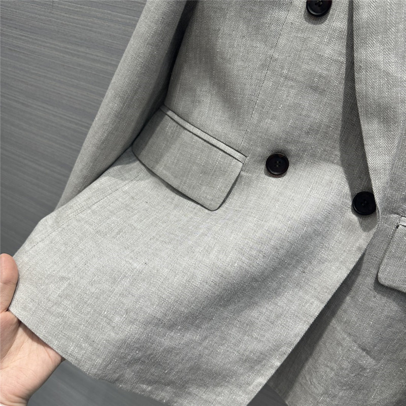 BC herringbone cotton and linen blazer replica clothing