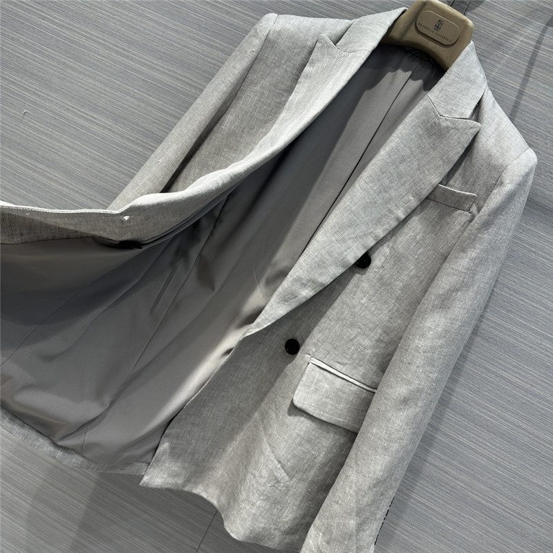 BC herringbone cotton and linen blazer replica clothing