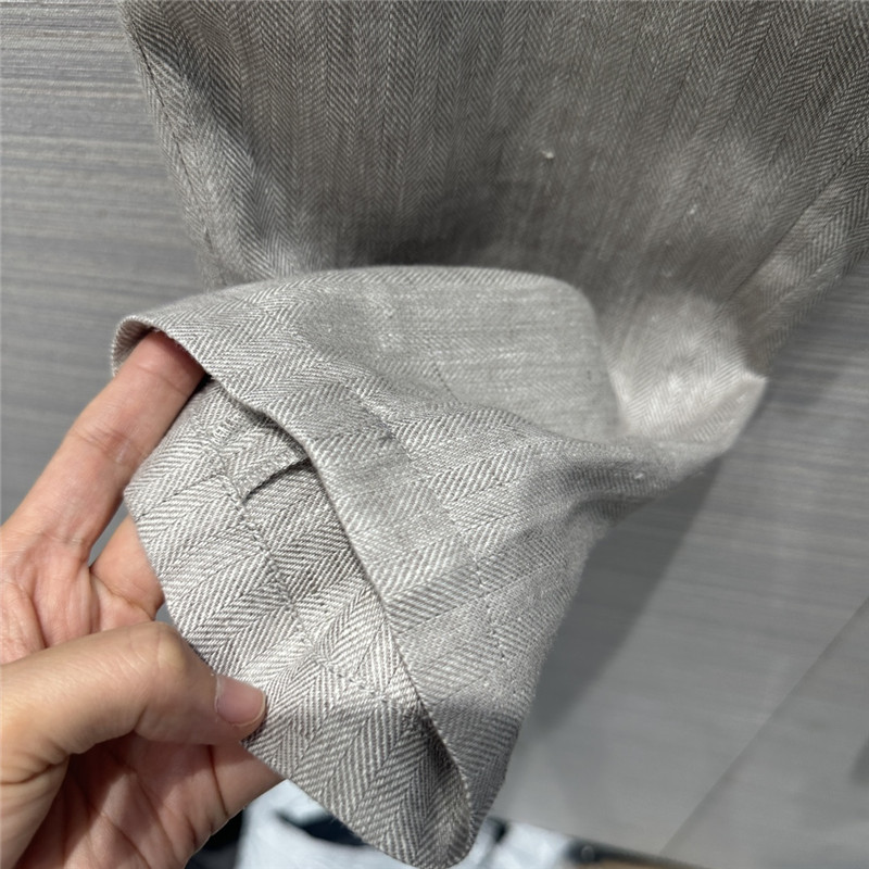 BC herringbone cotton and linen suit pants replica d&g clothing