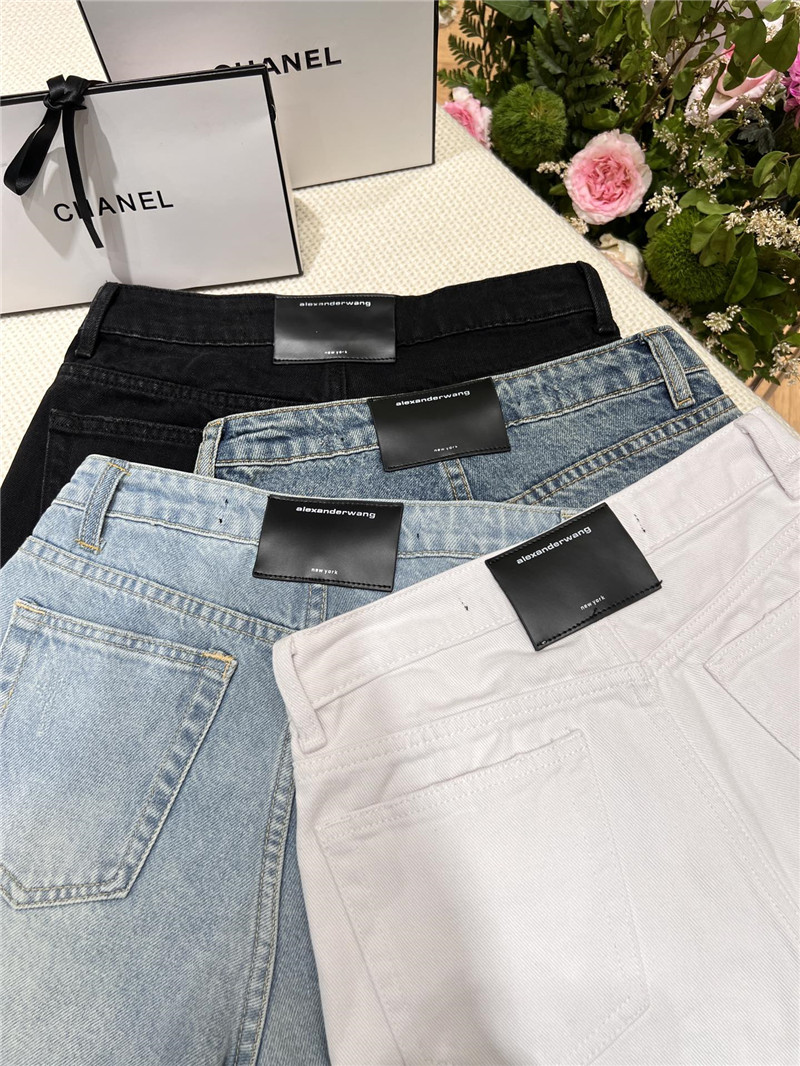 A1exa*der wang raw edge denim shorts replica clothing