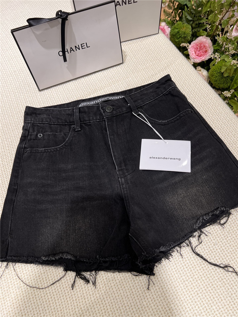 A1exa*der wang raw edge denim shorts replica clothing