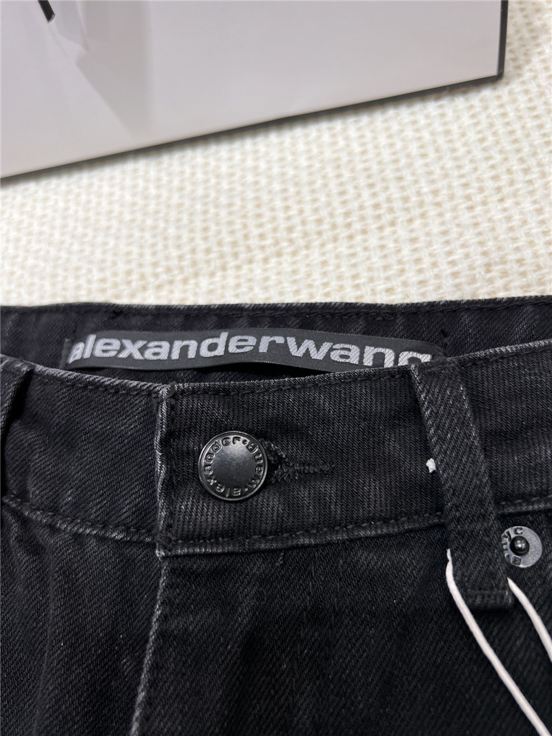 A1exa*der wang raw edge denim shorts replica clothing