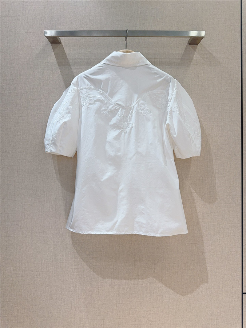 Chloé puff sleeve lapel shirt replica clothes