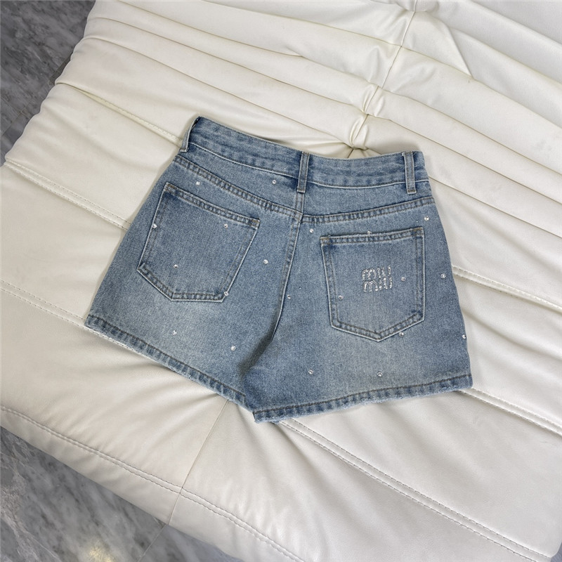 m1um1u hot D1am0nd denim shorts replica clothes