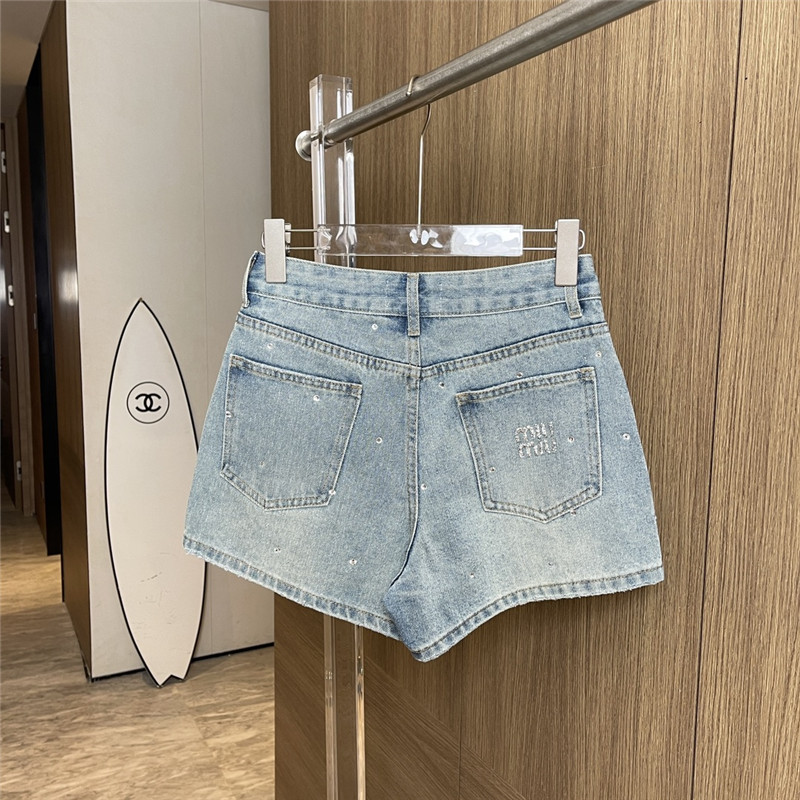 m1um1u hot D1am0nd denim shorts replica clothes