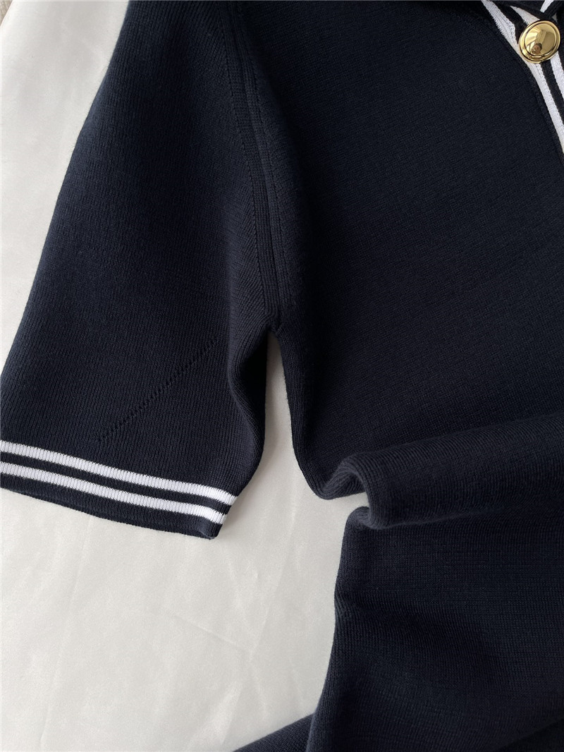 M1um1u navy knitted dress replica designer clothes