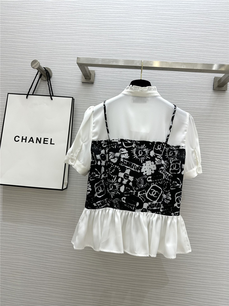 Ch**el fake two piece shirt replica clothing