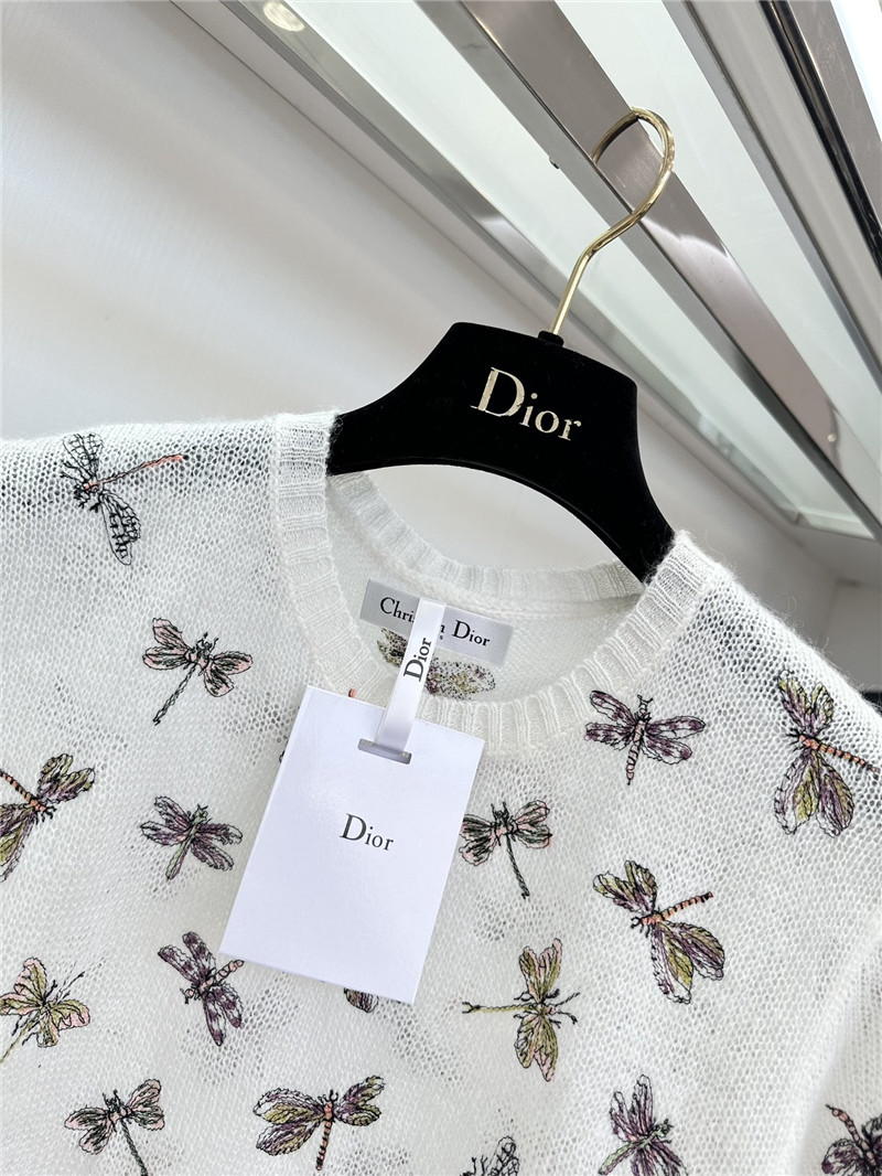 D10r embroidery dragonfly t-shirt in white