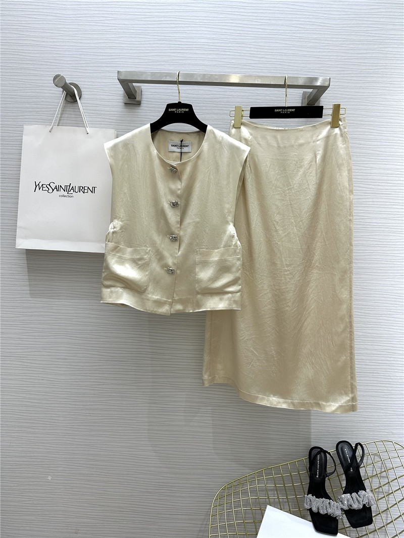 Y51 acetate satin vest dress replica clothes