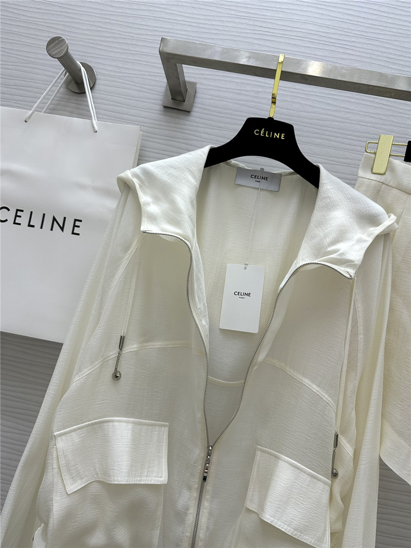 Ce1i*e tencel hooded jacket + shorts set replica clothing sites