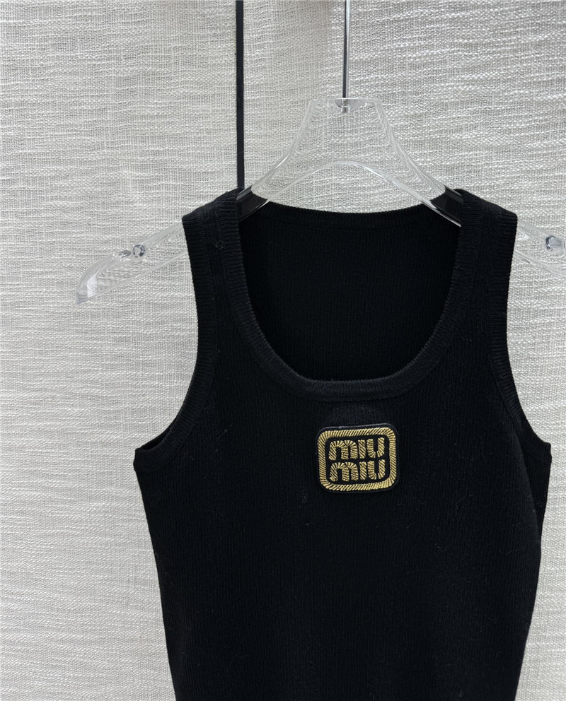 Miu Miu Black Logo Vest