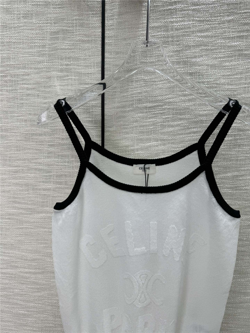 Ce1i*e contrasting color knitted vest cheap replica designer clothes